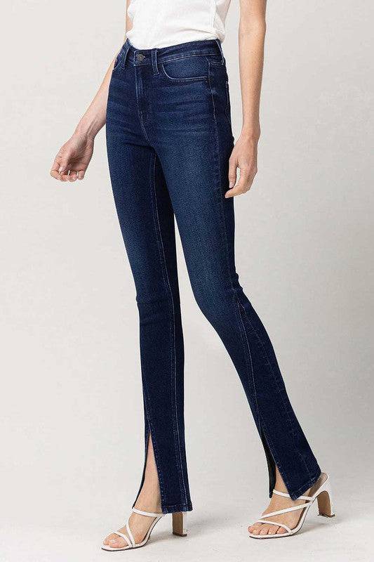 High Rise Slim Straight W/Slit Eye Candy Sensation