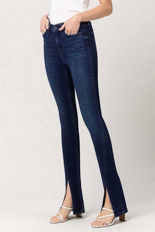 High Rise Slim Straight W/Slit Eye Candy Sensation