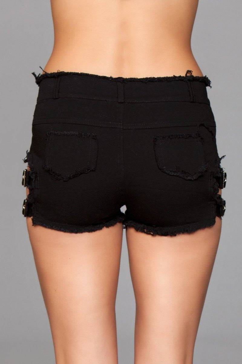 J10BK Buckled Down Denim Shorts - Eye Candy Sensation