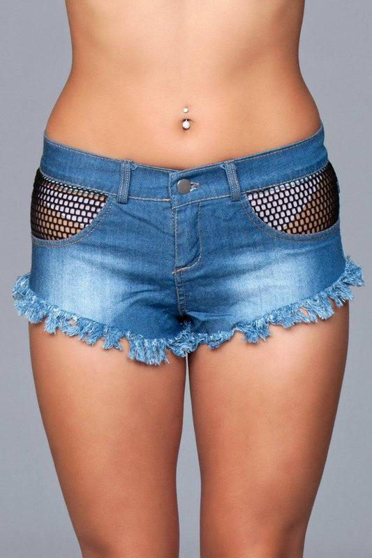 J11BL Such a Catch Denim Shorts - Eye Candy Sensation