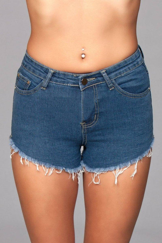 J12BL Zip Me Up Denim Shorts Eye Candy Sensation