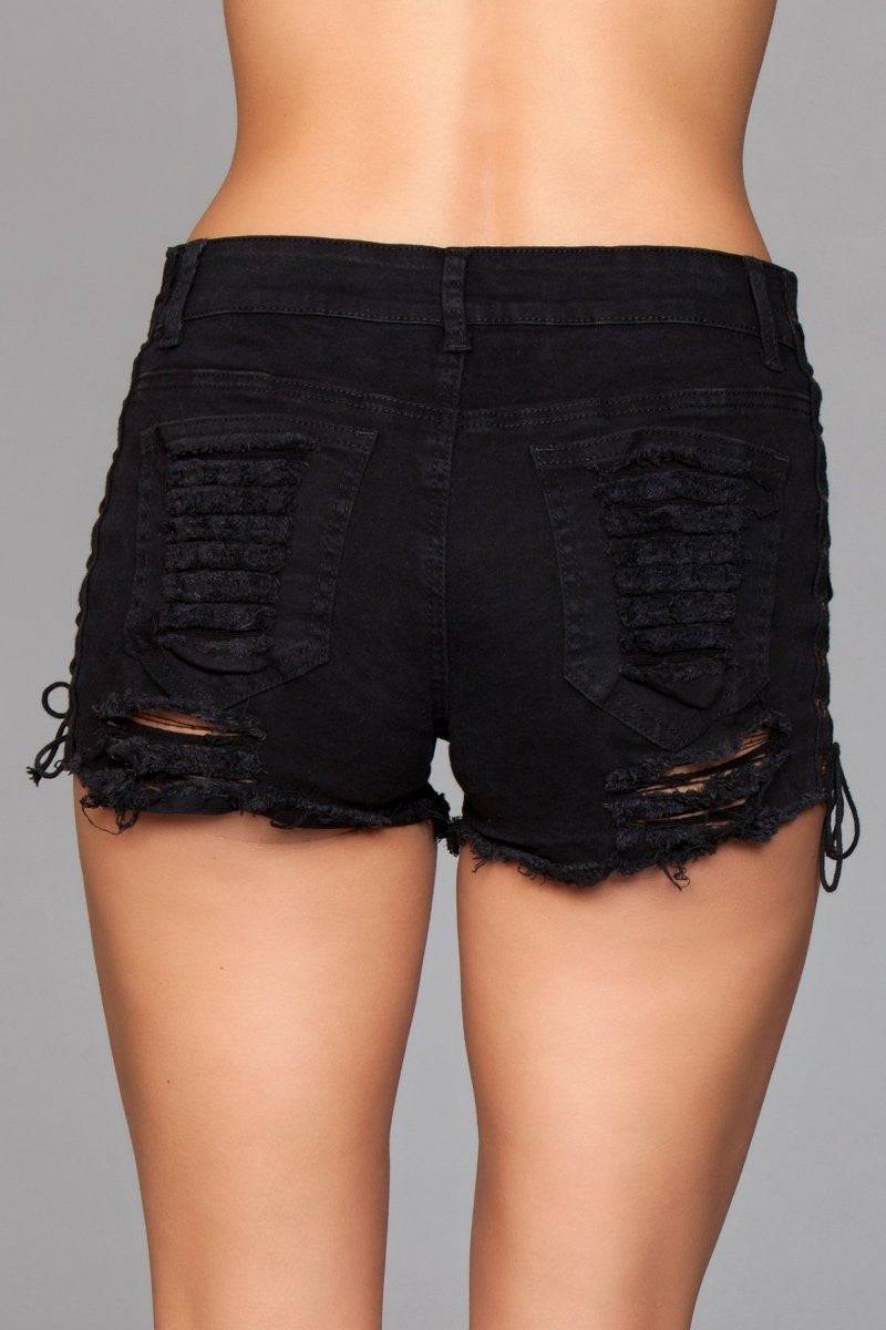 J5BK Looped In Distressed Shorts - Eye Candy Sensation
