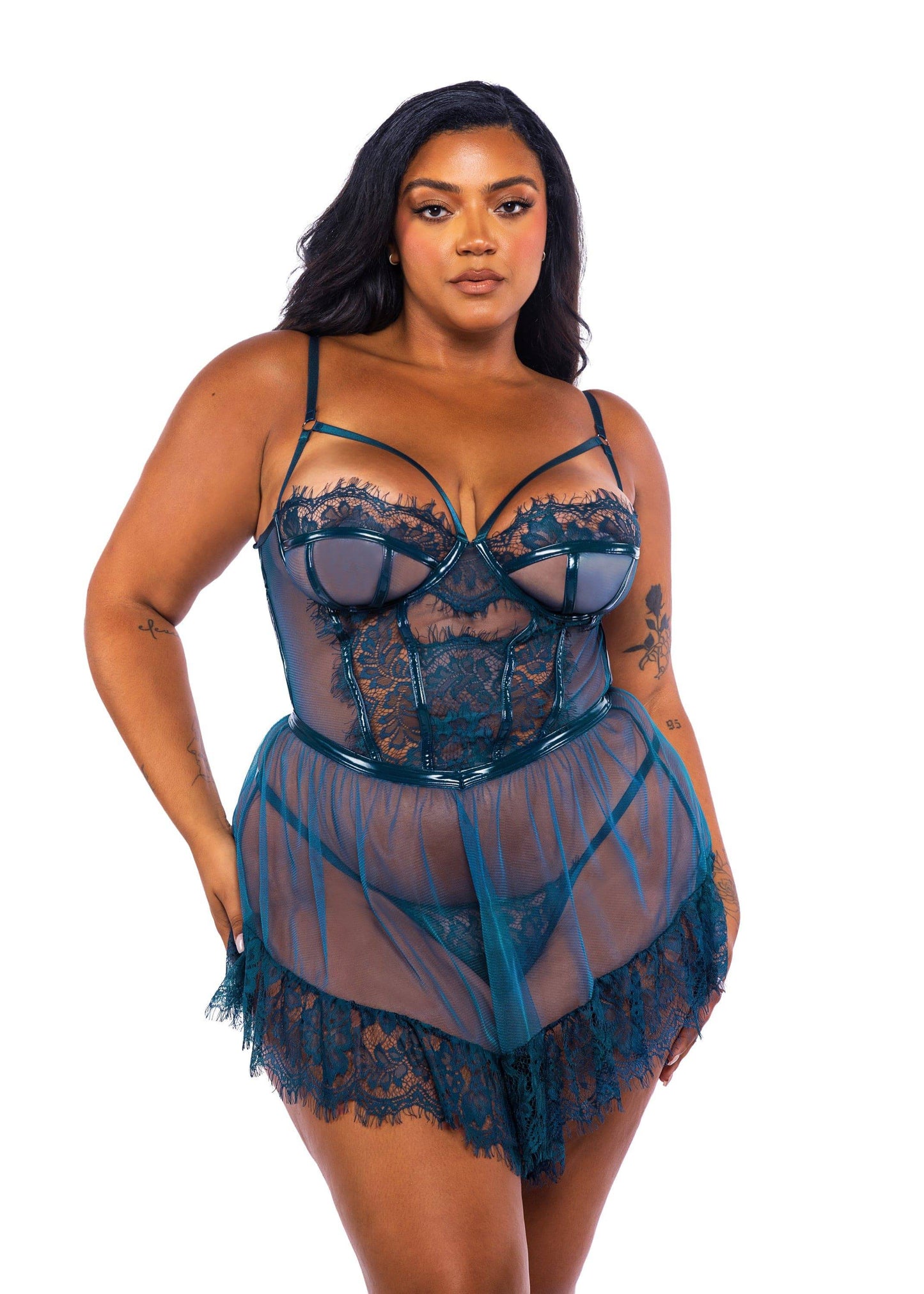 LI707 - Eden Babydoll 2-Piece Set - Eye Candy Sensation