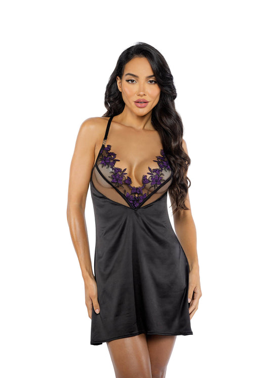 LI721 - Dark Romance Chemise - Eye Candy Sensation
