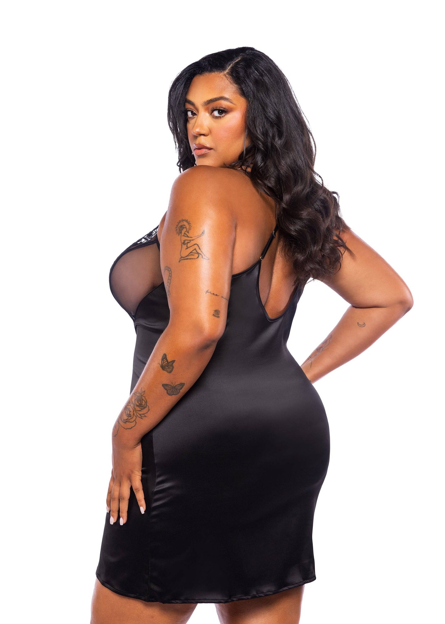 LI721 - Dark Romance Chemise - Eye Candy Sensation
