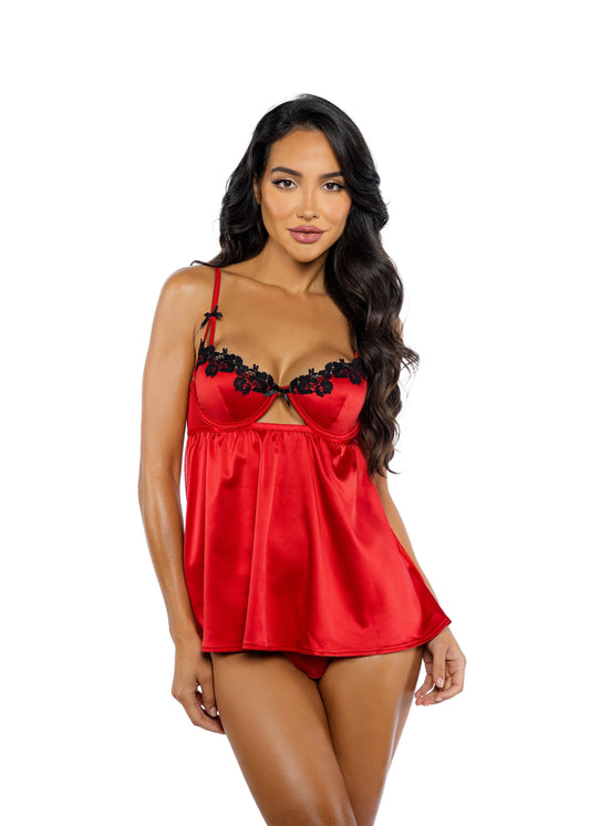 LI758 - Love & Lust Babydoll 2-Piece Set - Eye Candy Sensation