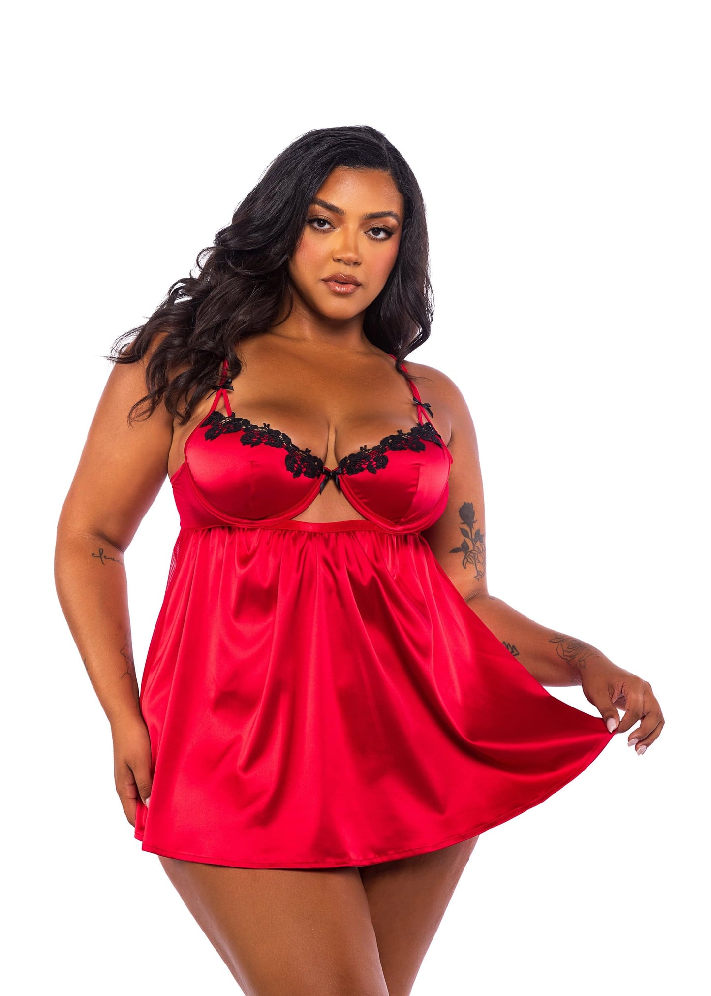 LI758 - Love & Lust Babydoll 2-Piece Set - Eye Candy Sensation