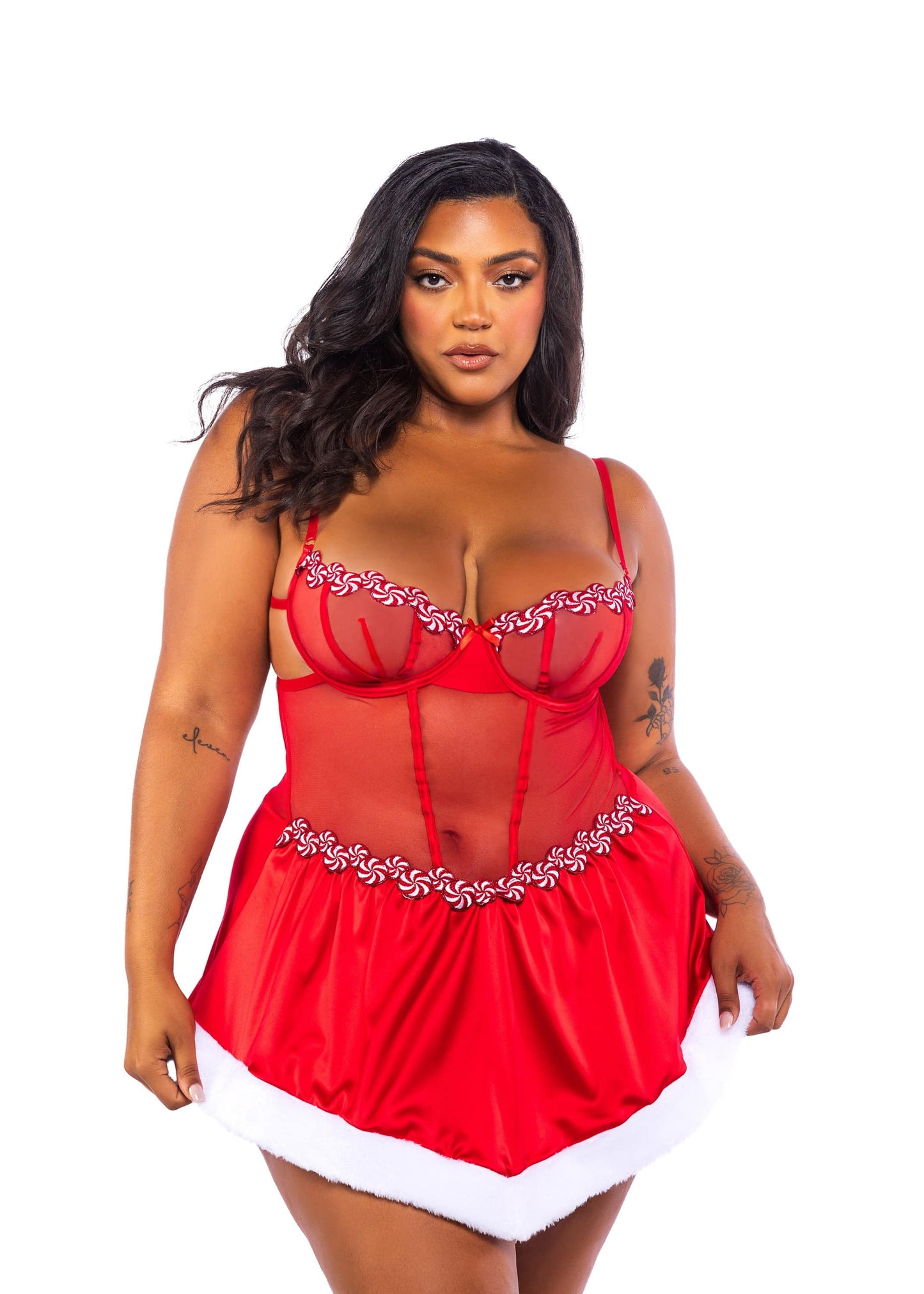 LI764 - Peppermint Kiss Babydoll - Eye Candy Sensation