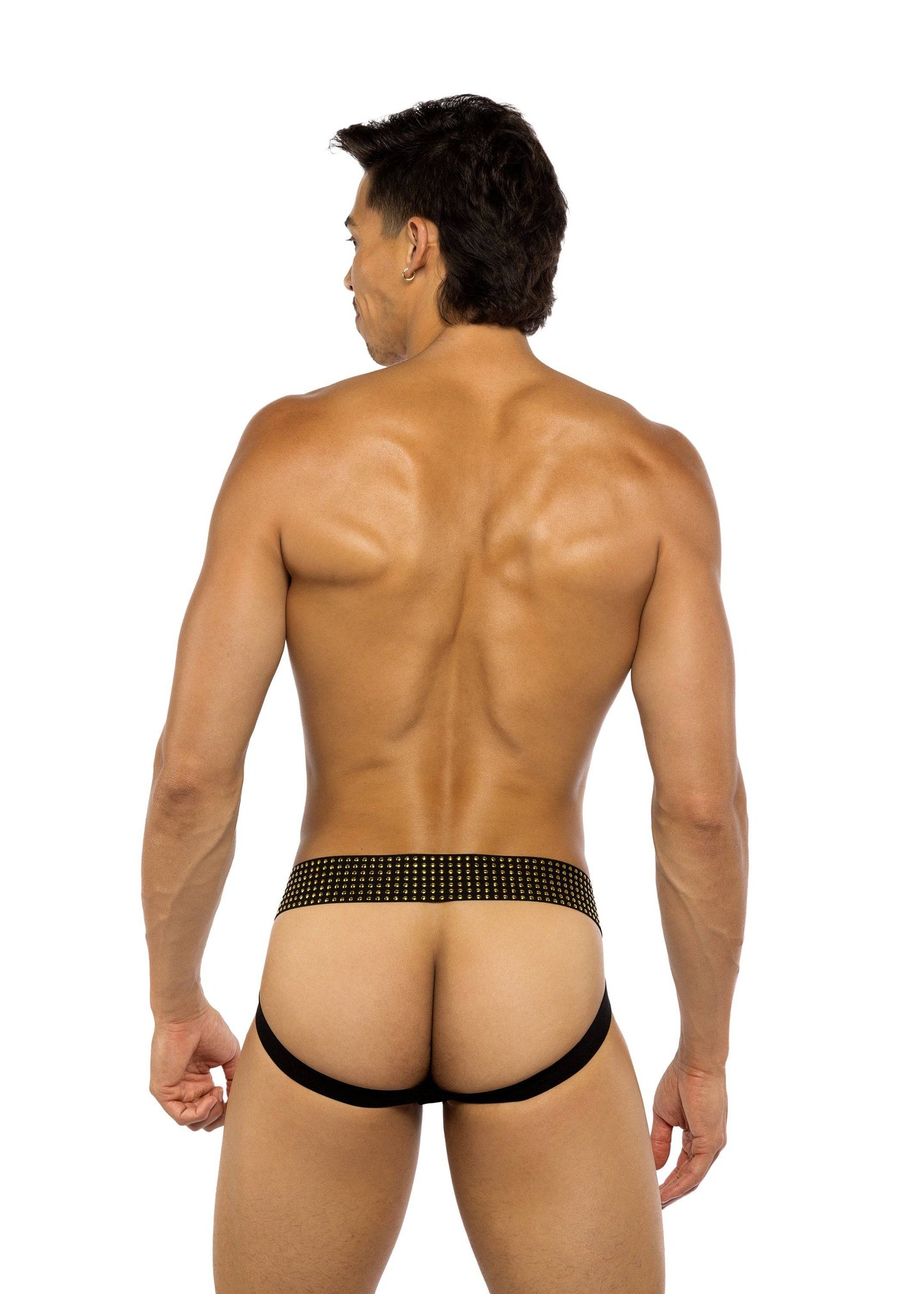 LI778 - Sacred Heart Jockstrap with Studded Elastic - Eye Candy Sensation