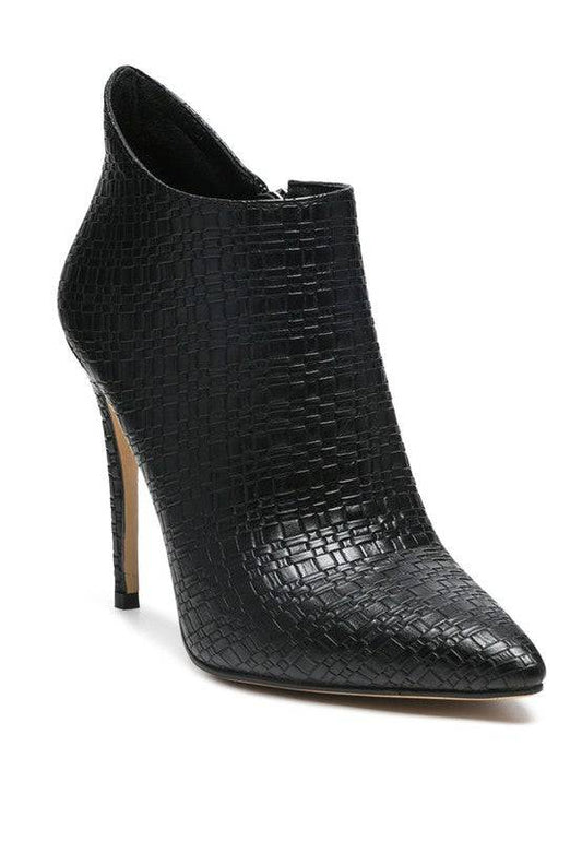 LOLITA WOVEN TEXTURE STILETTO BOOT Eye Candy Sensation