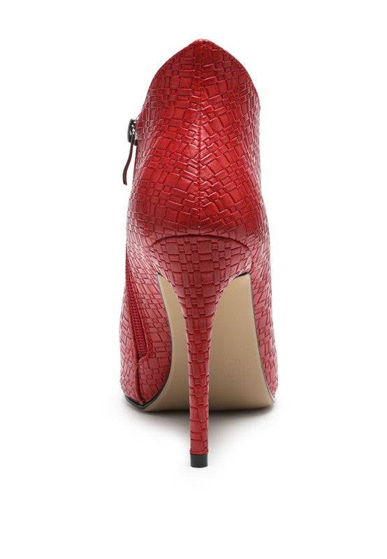 LOLITA WOVEN TEXTURE STILETTO BOOT Eye Candy Sensation