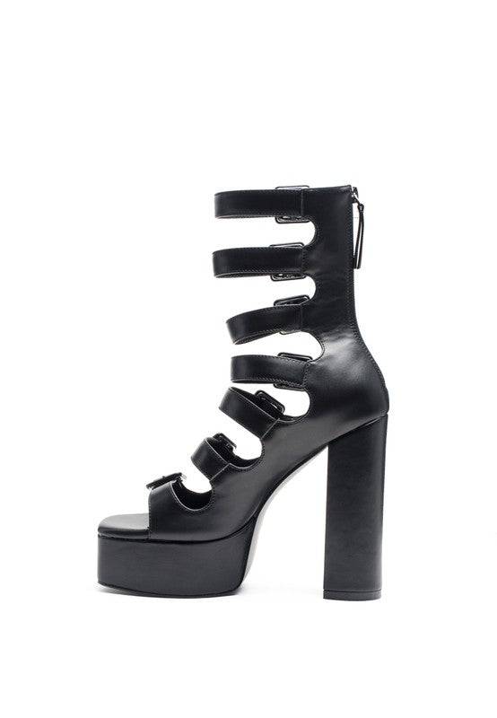 LONDON RAG SAROUCHI CAGED HIGH HEEL BUCKLE SANDAL Eye Candy Sensation