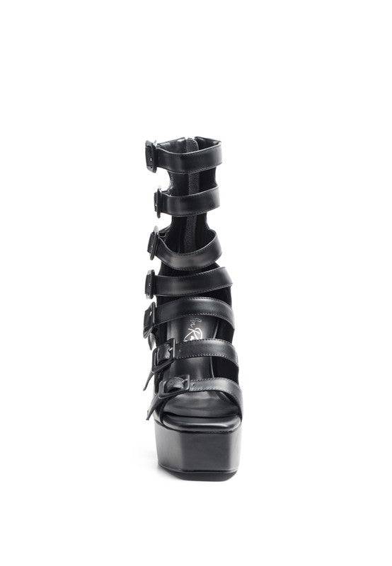 LONDON RAG SAROUCHI CAGED HIGH HEEL BUCKLE SANDAL Eye Candy Sensation