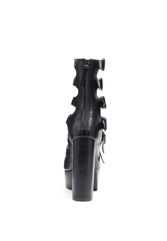 LONDON RAG SAROUCHI CAGED HIGH HEEL BUCKLE SANDAL Eye Candy Sensation