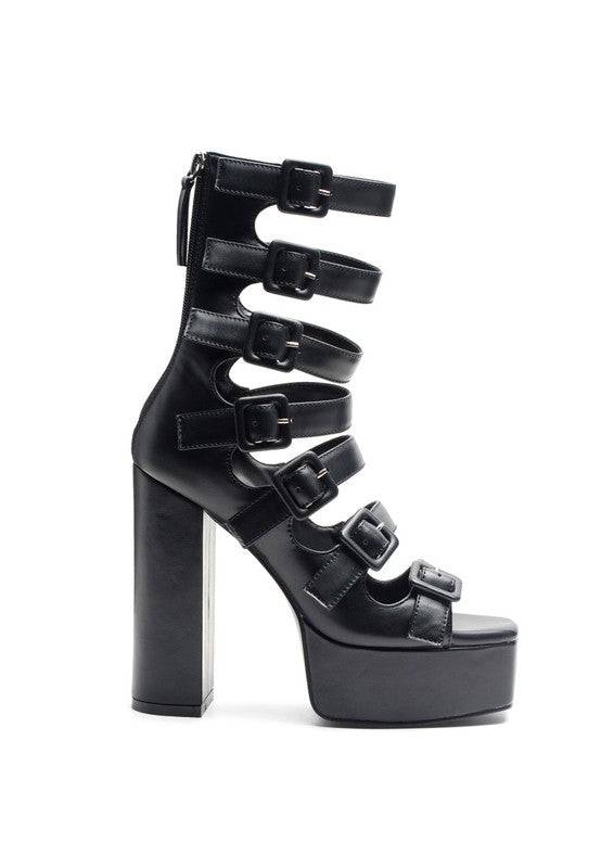 LONDON RAG SAROUCHI CAGED HIGH HEEL BUCKLE SANDAL Eye Candy Sensation