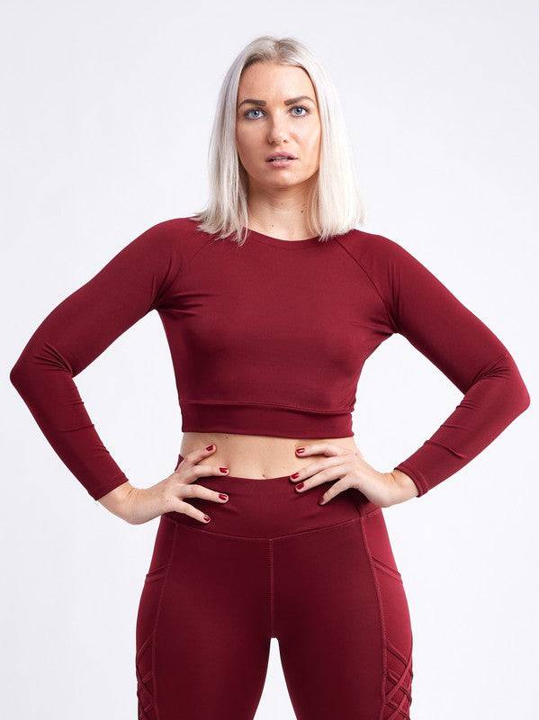 Long-Sleeve Crop Top Eye Candy Sensation