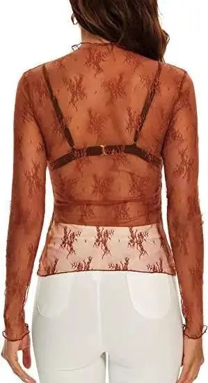 Long sleeve mesh top Miss Sparkling