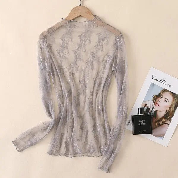 Long sleeve mesh top Miss Sparkling