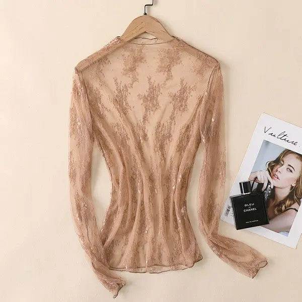 Long sleeve mesh top Miss Sparkling