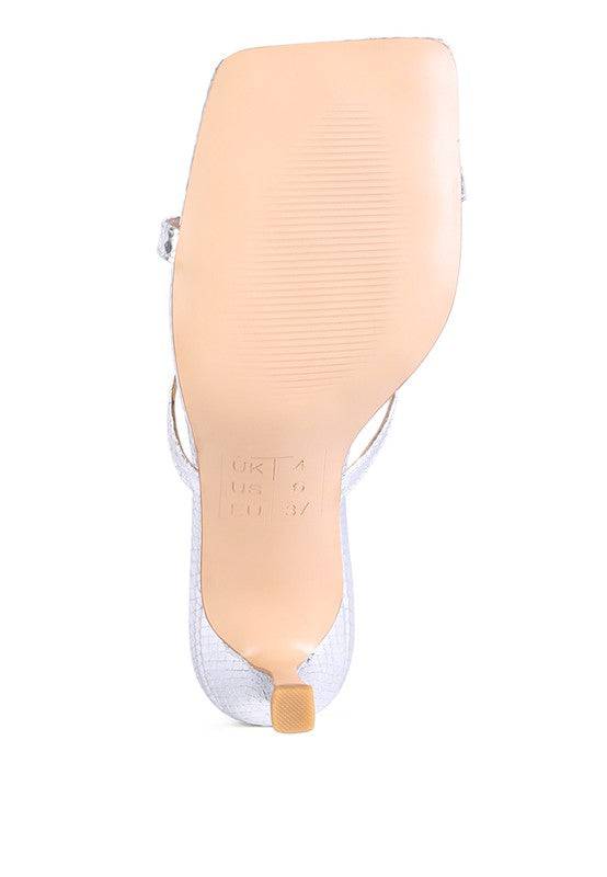 MURIEL CROC CROSS STRAP SLIDER SANDALS Eye Candy Sensation