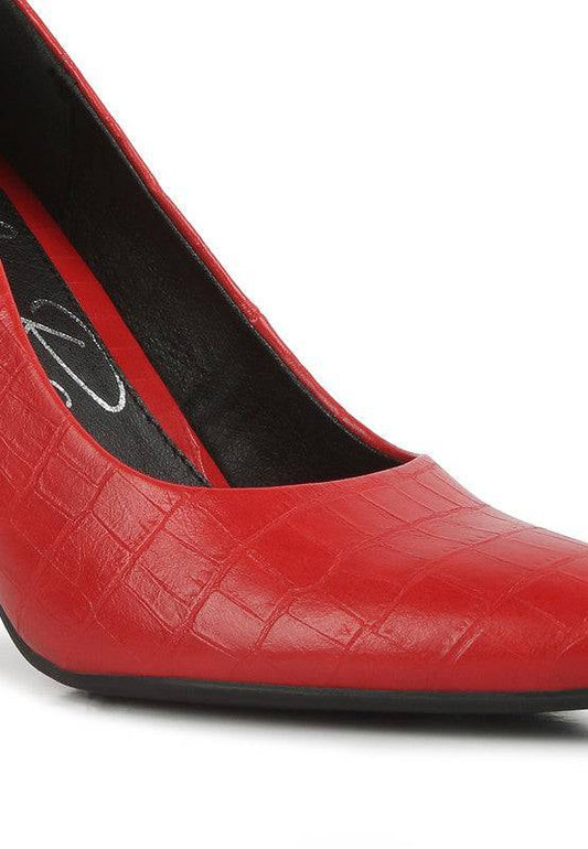 Mellen Croc Faux Leather Formal Pumps Eye Candy Sensation