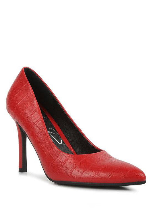 Mellen Croc Faux Leather Formal Pumps Eye Candy Sensation