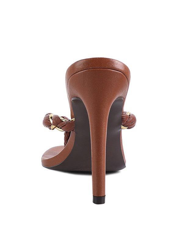 Melodrama High Heeled Braided Thong Sandals Eye Candy Sensation