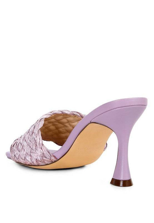 Ny Tour Braided Strap Heeled Sandals Eye Candy Sensation