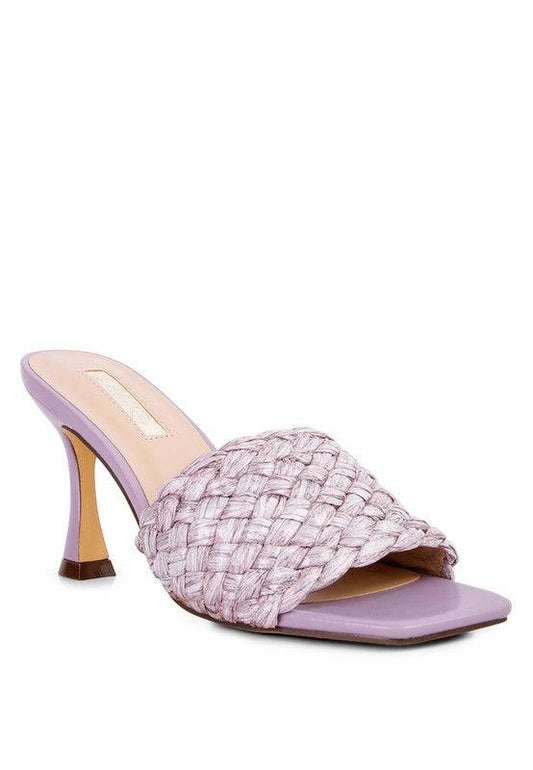 Ny Tour Braided Strap Heeled Sandals Eye Candy Sensation