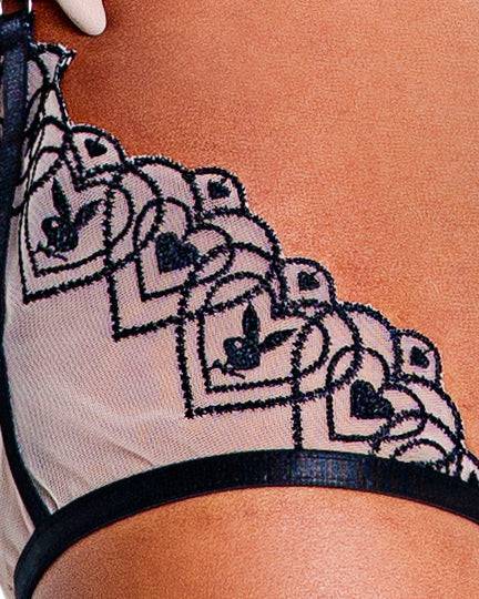 PBLI109 - Playboy Bunny Kiss 3-Piece Chaps Set Roma Confidential