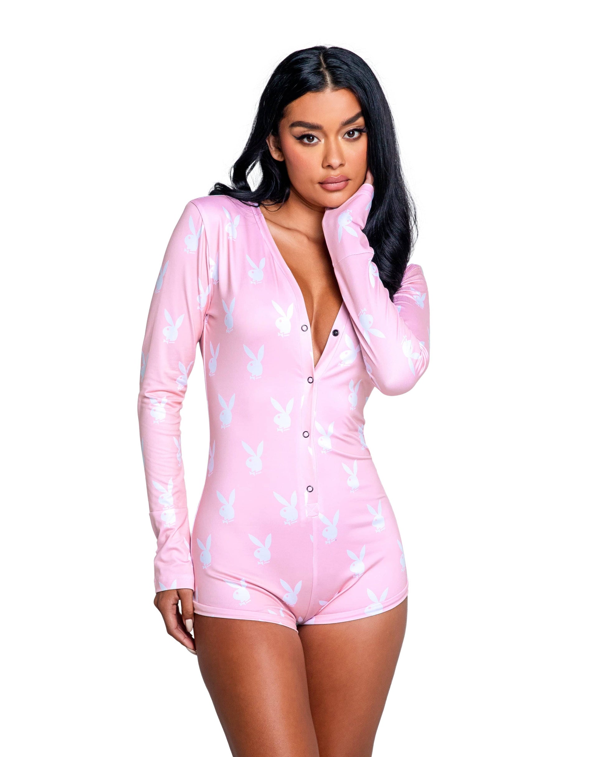 PBLI130 - Playboy Slumber Bunny Romper Roma Confidential