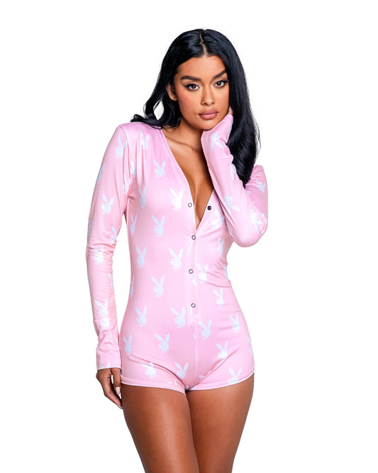 PBLI130 - Playboy Slumber Bunny Romper Roma Confidential