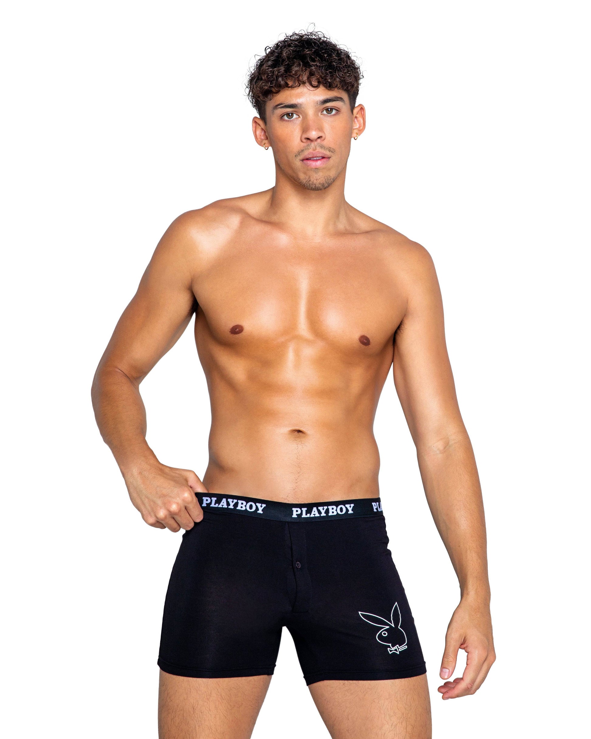 PBLI143 - Playboy Mens Tuxedo Modal Classic Boxer Briefs Roma Confidential