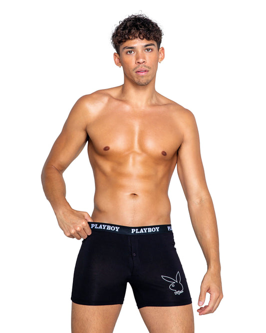 PBLI143 - Playboy Mens Tuxedo Modal Classic Boxer Briefs Roma Confidential