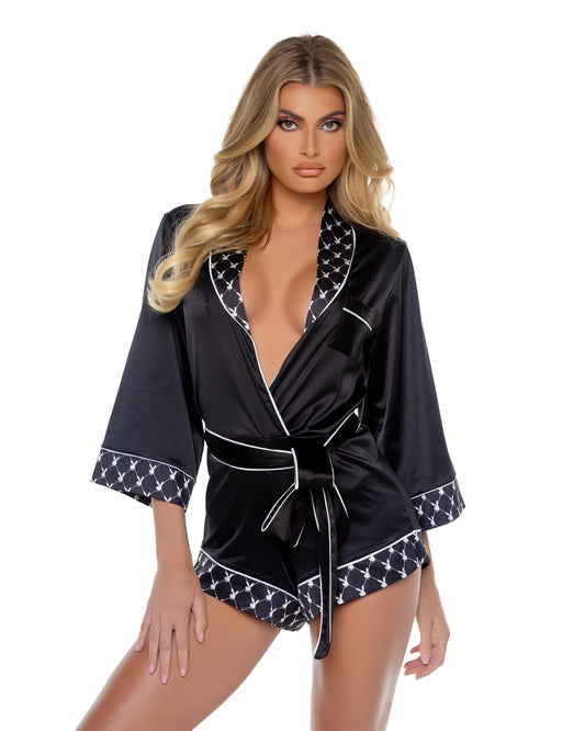 PBLI151 - Playboy Bunny Smoke Lounge Romper Roma Costume, Inc.