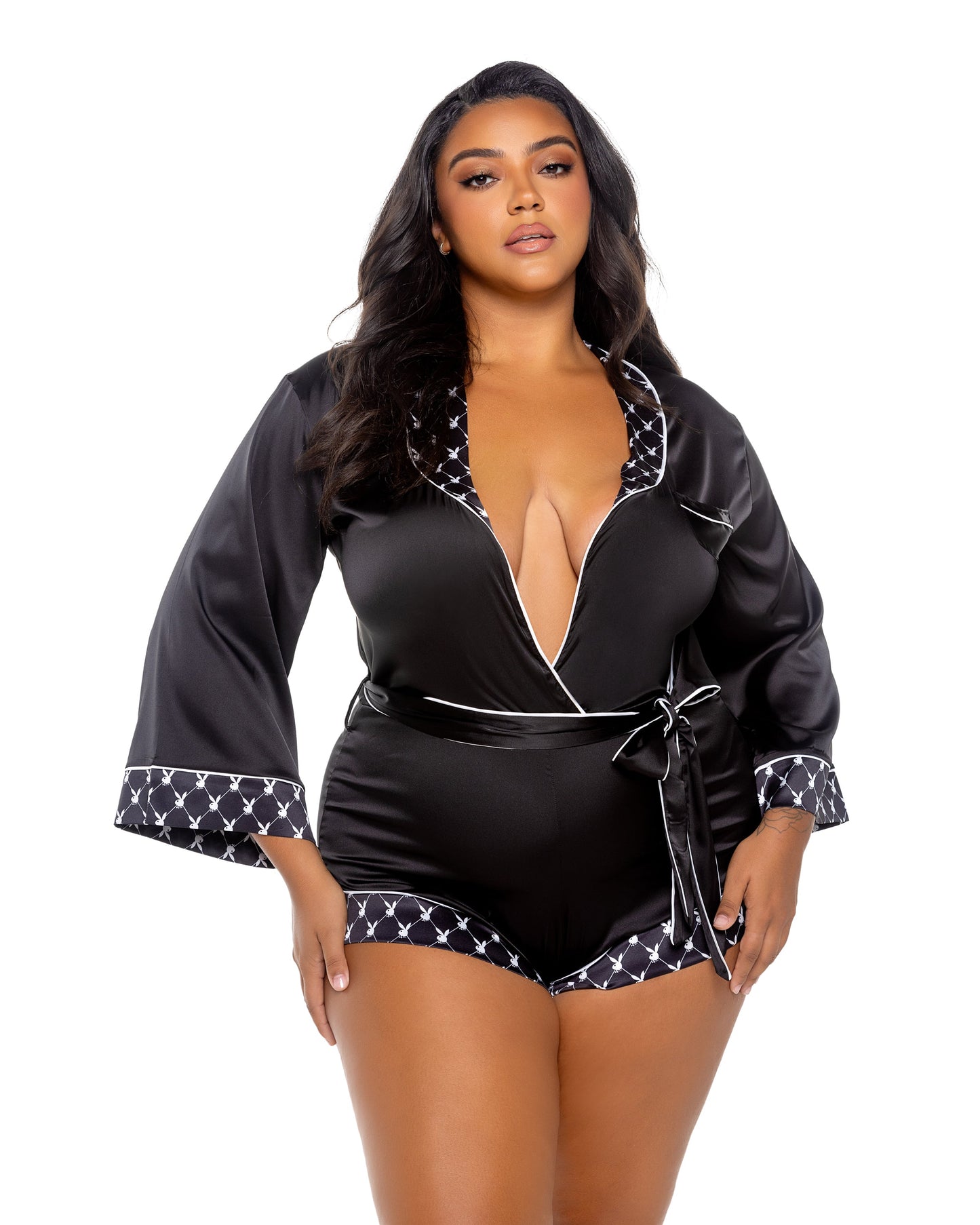 PBLI151 - Playboy Bunny Smoke Lounge Romper Roma Costume, Inc.