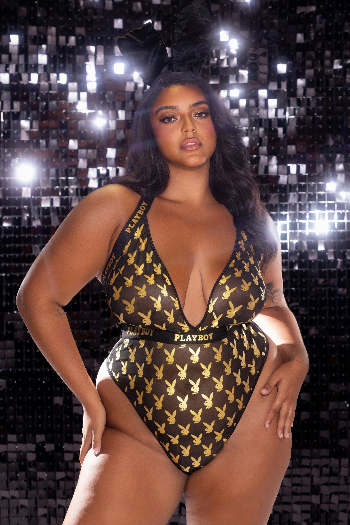 PBLI157 - Playboy Foiled Bunny Teddy Roma Costume, Inc.