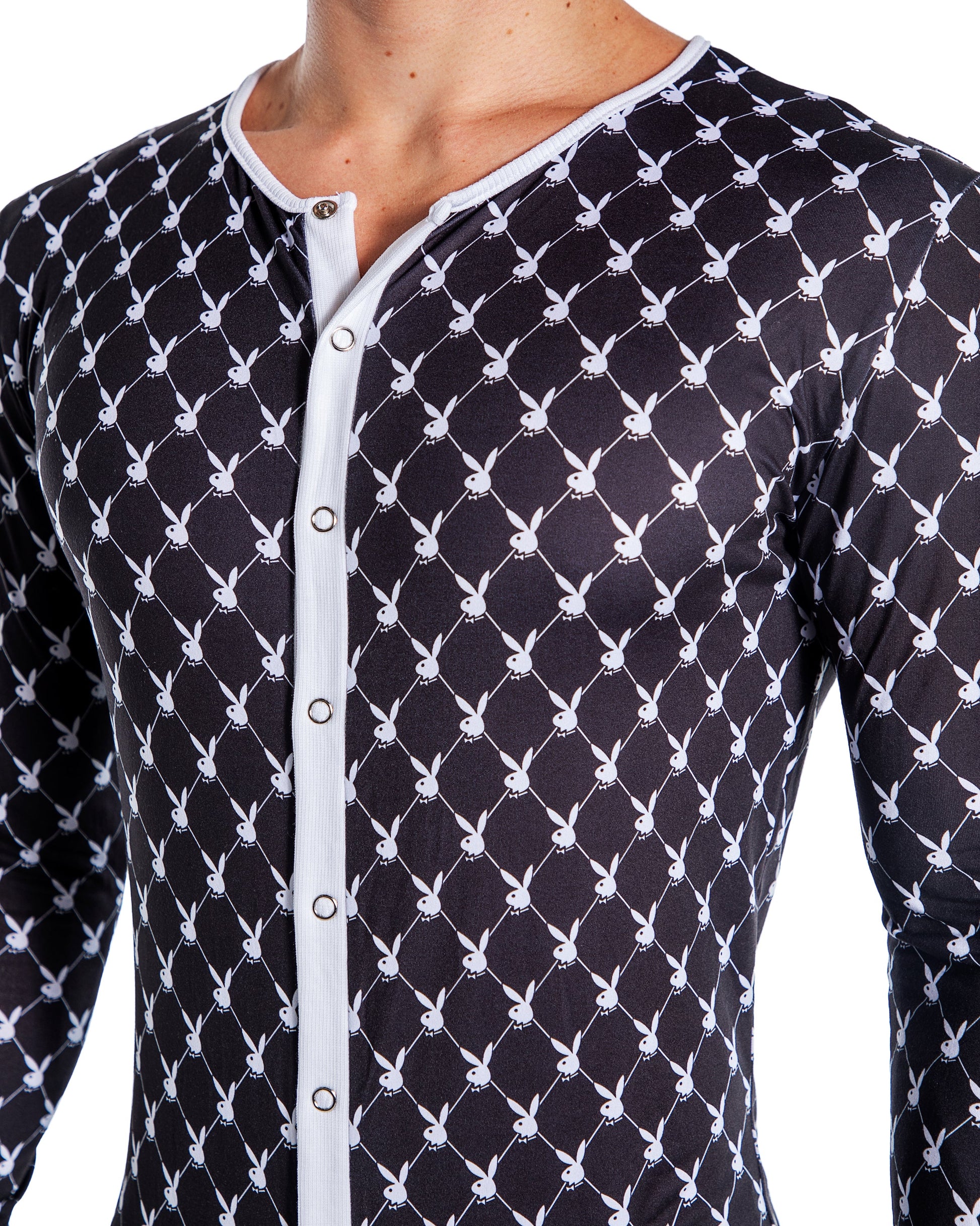 PBLI171 - Playboy Mens Bunny Cozy Lounge Union Suit Roma Costume, Inc.