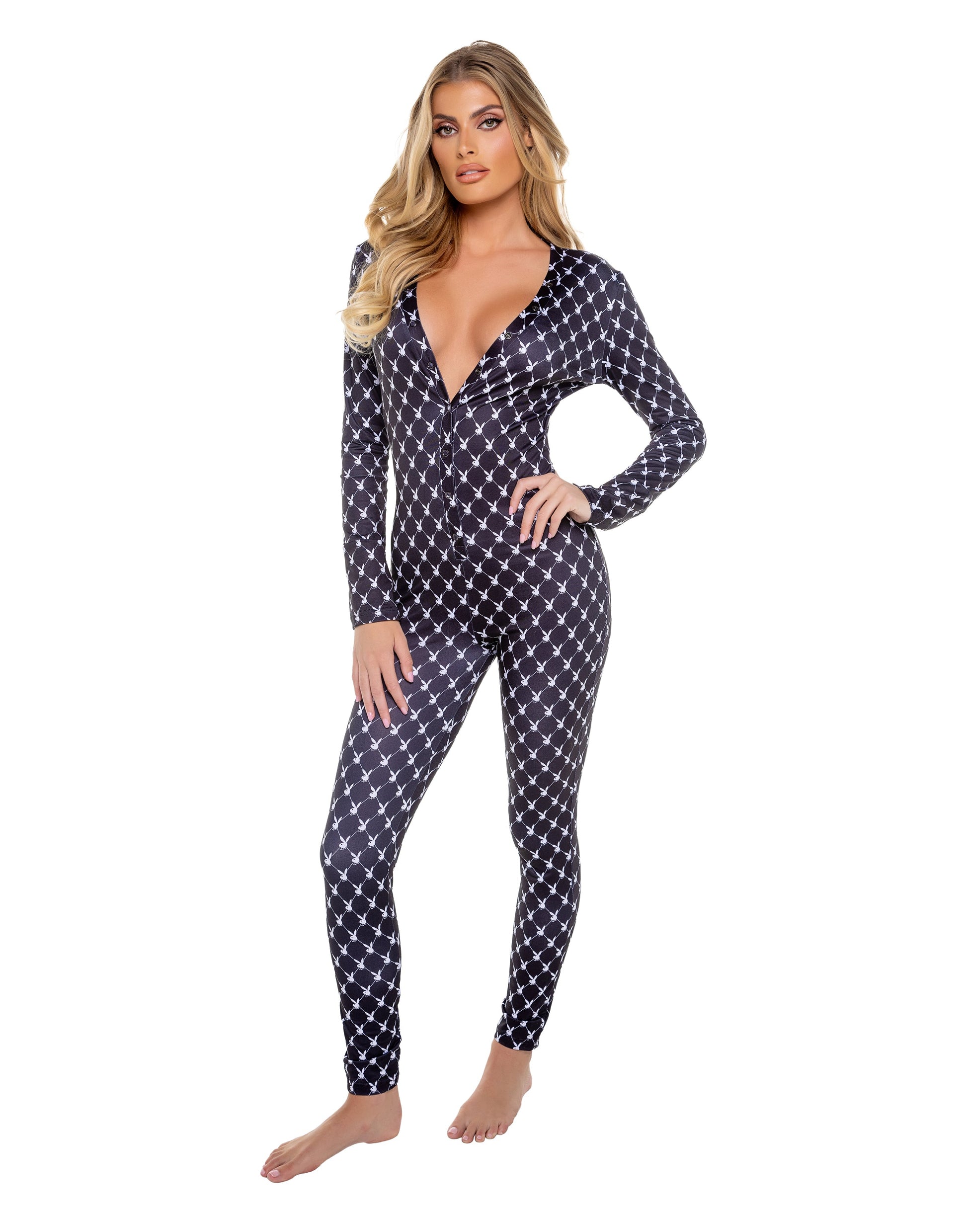 PBLI173 - Playboy Bunny Cozy Lounge Union Suit Roma Costume, Inc.