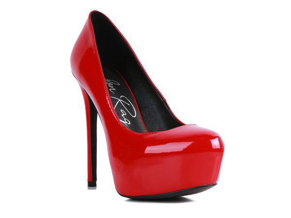 PISMIS Patent PU High Heeled Stiletto Sandal Eye Candy Sensation