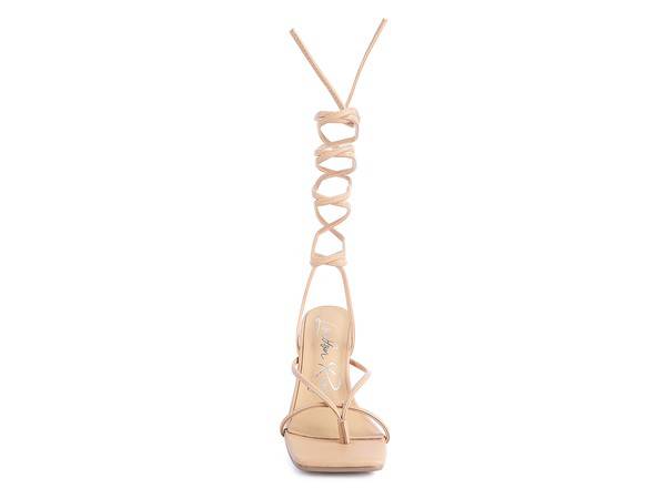 POLE DANCE LACE UP BLOCK HEELED SANDAL Eye Candy Sensation