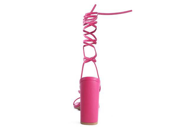 POLE DANCE LACE UP BLOCK HEELED SANDAL Eye Candy Sensation