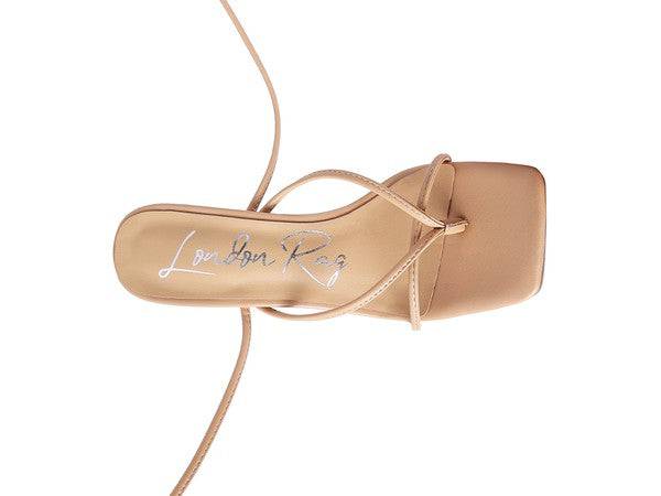 POLE DANCE LACE UP BLOCK HEELED SANDAL Eye Candy Sensation