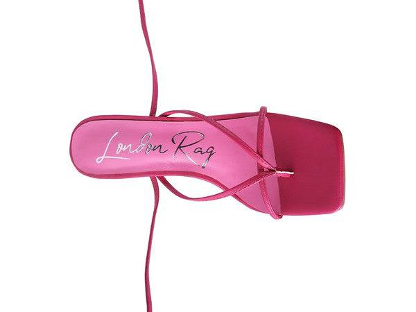 POLE DANCE LACE UP BLOCK HEELED SANDAL Eye Candy Sensation