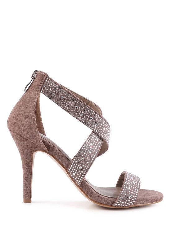 QUEEN BEE Rhinestone High Heeled Sandal Eye Candy Sensation