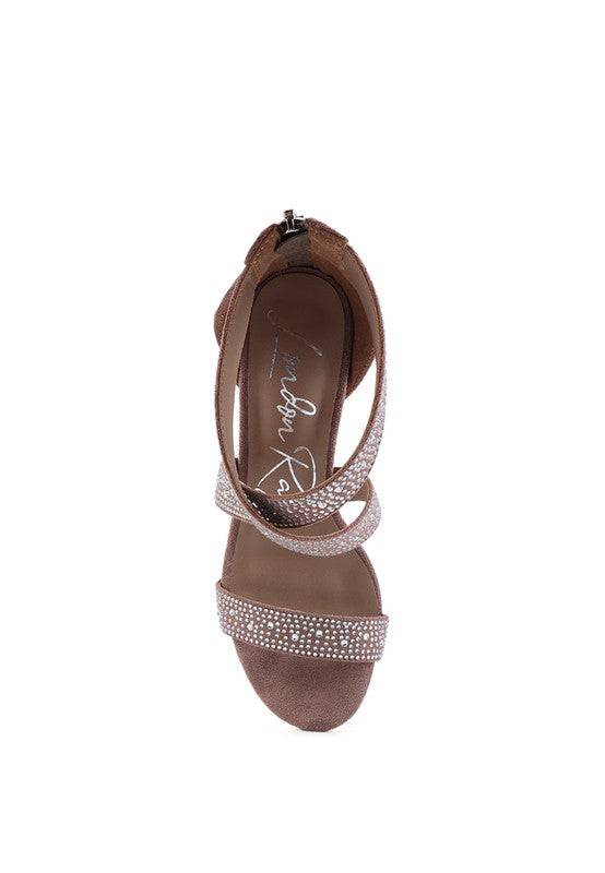 QUEEN BEE Rhinestone High Heeled Sandal Eye Candy Sensation