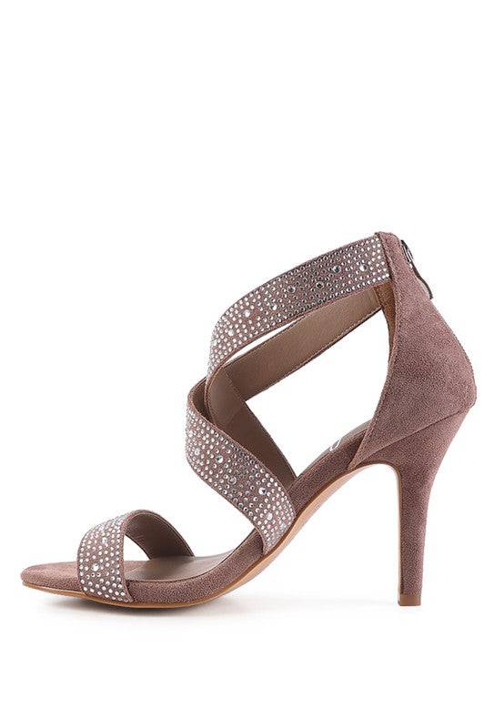 QUEEN BEE Rhinestone High Heeled Sandal Eye Candy Sensation
