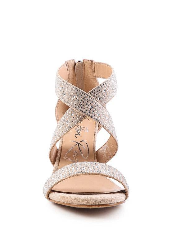 QUEEN BEE Rhinestone High Heeled Sandal Eye Candy Sensation