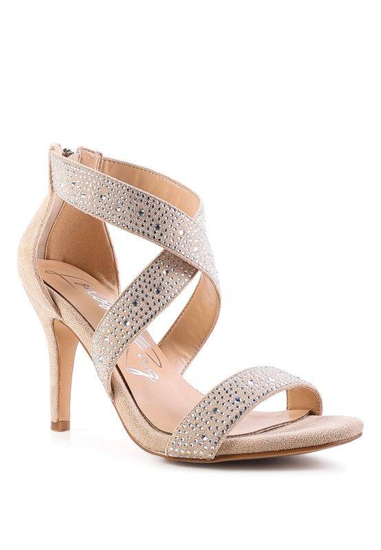 QUEEN BEE Rhinestone High Heeled Sandal Eye Candy Sensation