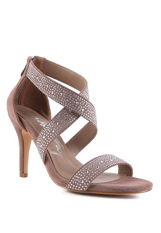 QUEEN BEE Rhinestone High Heeled Sandal Eye Candy Sensation